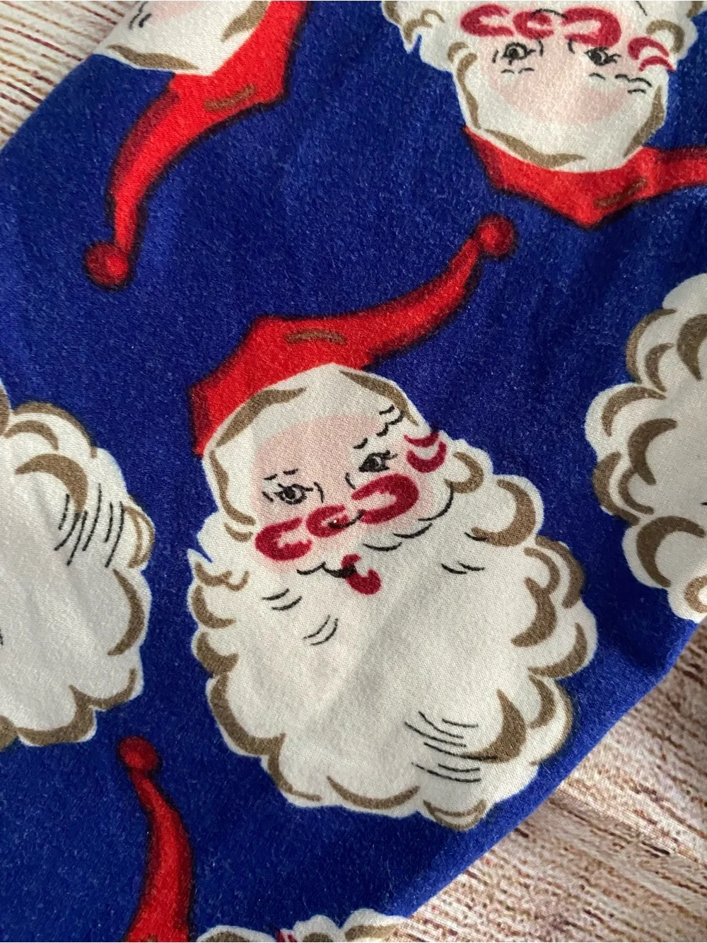 Boutique Red 'Believe' Top with Lula Roe Blue Santa Face Leggings